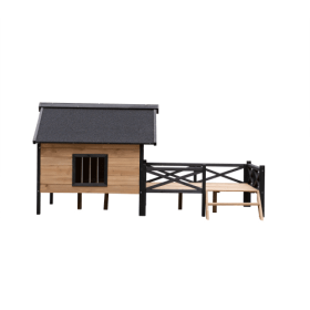 Outdoor Large Cabin Style Wooden Kennel With Porch