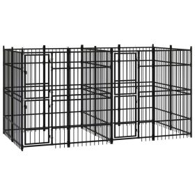 Outdoor Dog Kennel Steel 79.3 ft²