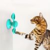 New Windmill Cat Toys Cute Rotating Interactive Cat Toy - Indoor Windmill Cat Toy With Suction Cup Catnip & Jagged Teeth Middle Ball