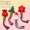 3pcs Christmas training dog teeth cleaning knot cute cartoon bite toys Christmas pet toys dog toys cat toys