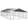 Outdoor Dog Kennel with Roof 236.2"x118.1"x59.1"