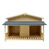 Durable Waterproof Dog Houses for Small Medium Large Dogs Outdoor & Indoor, Wooden Puppy Shelter Large Doghouse with Porch for Winter