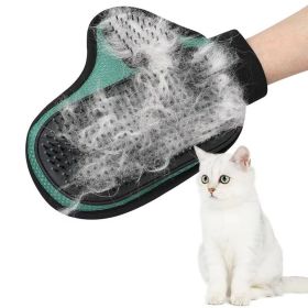 Cat Hair Removal Glove Pet Supplies Bath Massage Jerking Gloves Cat Dog Massage Bathing Cleaning Grooming Supplies Silicone Hair Sticking Removal Brus (Color: Green)