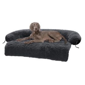 Dog Mat Furniture Protector Fluffy Dog Couch Bed (Color: Dark Gray, size: Xl)