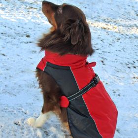 Alpine All-Weather Dog Coat (Color: Red and Black, size: X-Large)