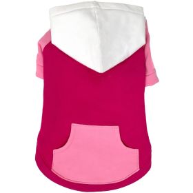 Color-Block Flex Fit Hoodie (Color: Pink on Pink, size: 4X-Large)