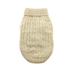 Dog Cable Knit 100% Cotton Sweater Oatmeal