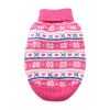 Dog Cable Knit 100% Cotton Sweater Snowflakes and Hearts Pink