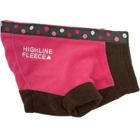 Highline Fleece Coat-Pink and Brown With Polka Dots (size: Size 28)