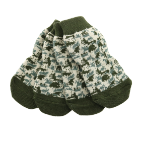 Non-Skid Dog Socks (Color: Camo, size: large)