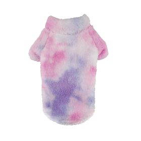 Soft Plush Pullover (Color: Tie-Dye Pink & Purple, size: medium)